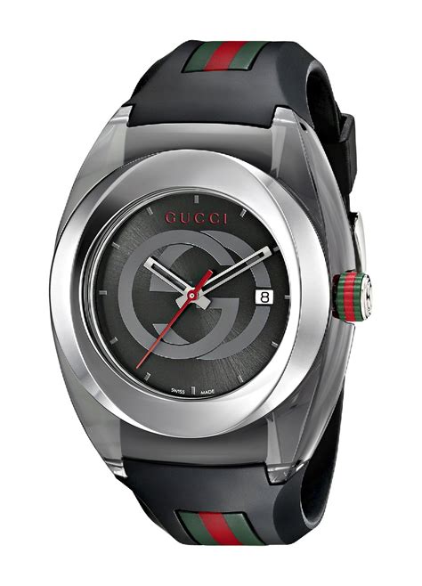 gucci sync men's watch|Gucci watch with rubber strap.